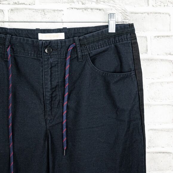 ONES STROKE Tokyo Men's Drawstring Trouser Pants Navy front Black back 6 - Picture 8 of 9